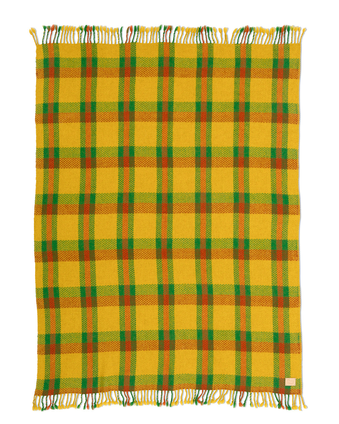 Sorin Yellow Plaid Wool Blanket