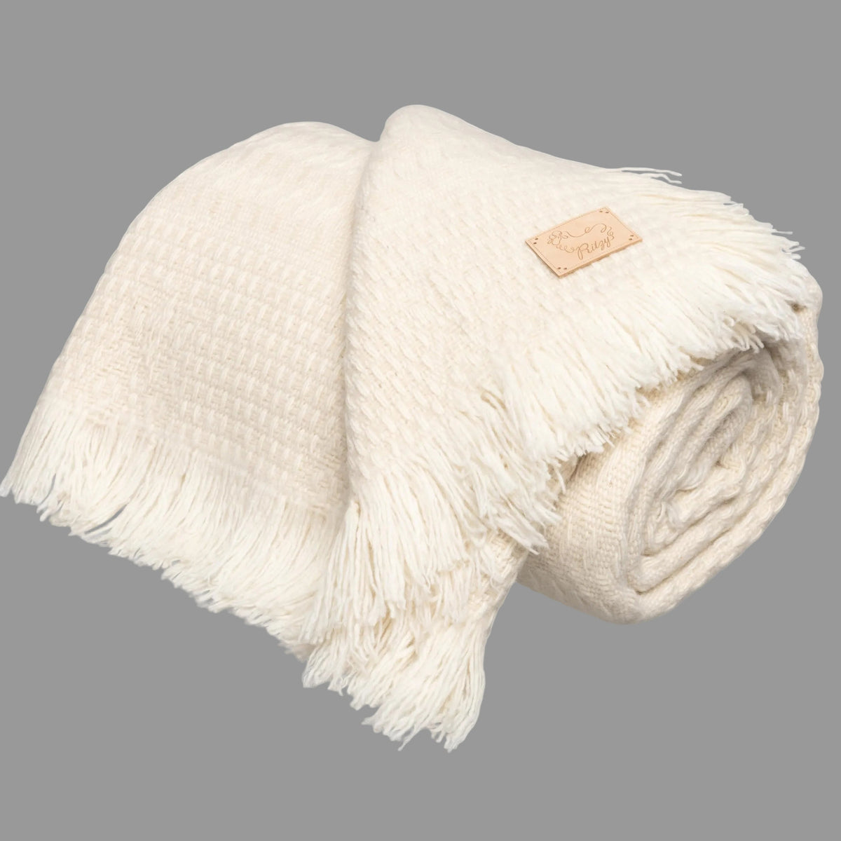 Adara Heavy Wool Blanket - Creamy White