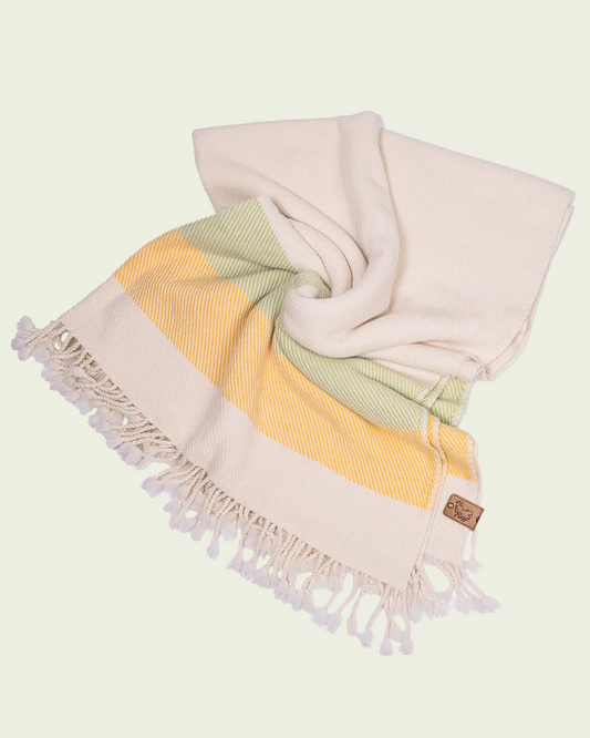 Solana White Merino Wool Blanket