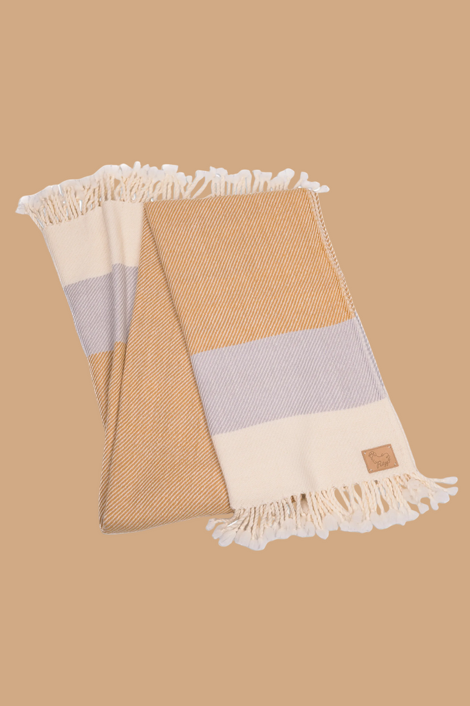 Solana Yellow Merino Wool Blanket