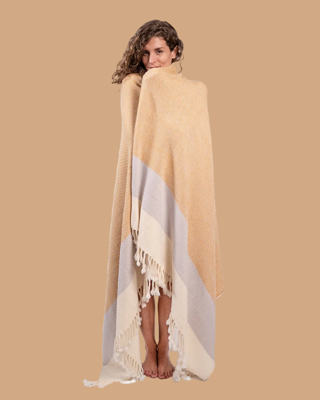 Solana Yellow Merino Wool Blanket
