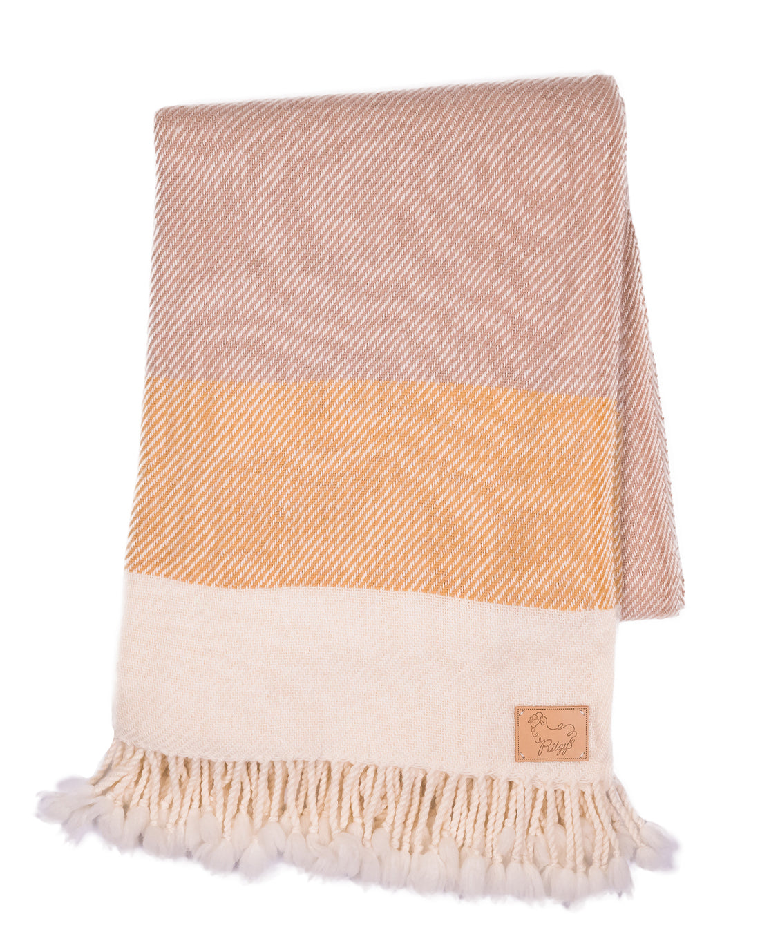 Solana Taupe Merino Wool Blanket