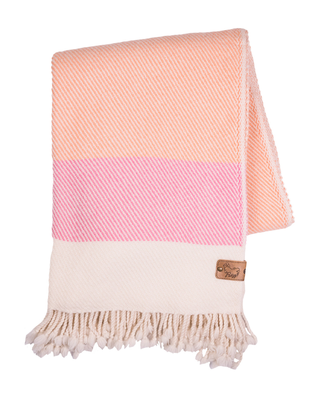 Solana Peach Merino Wool Blanket