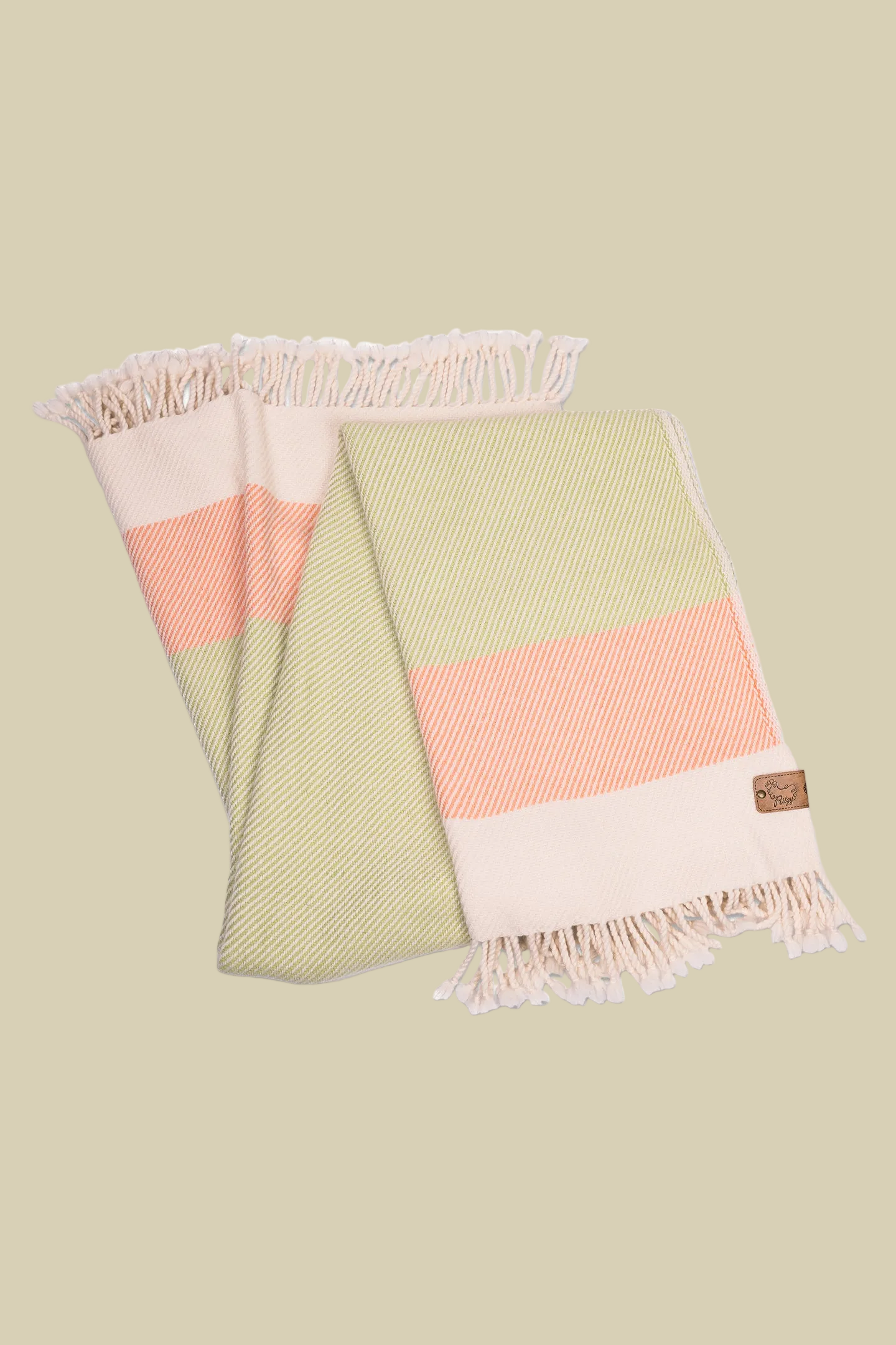 Solana Green Merino Wool Blanket