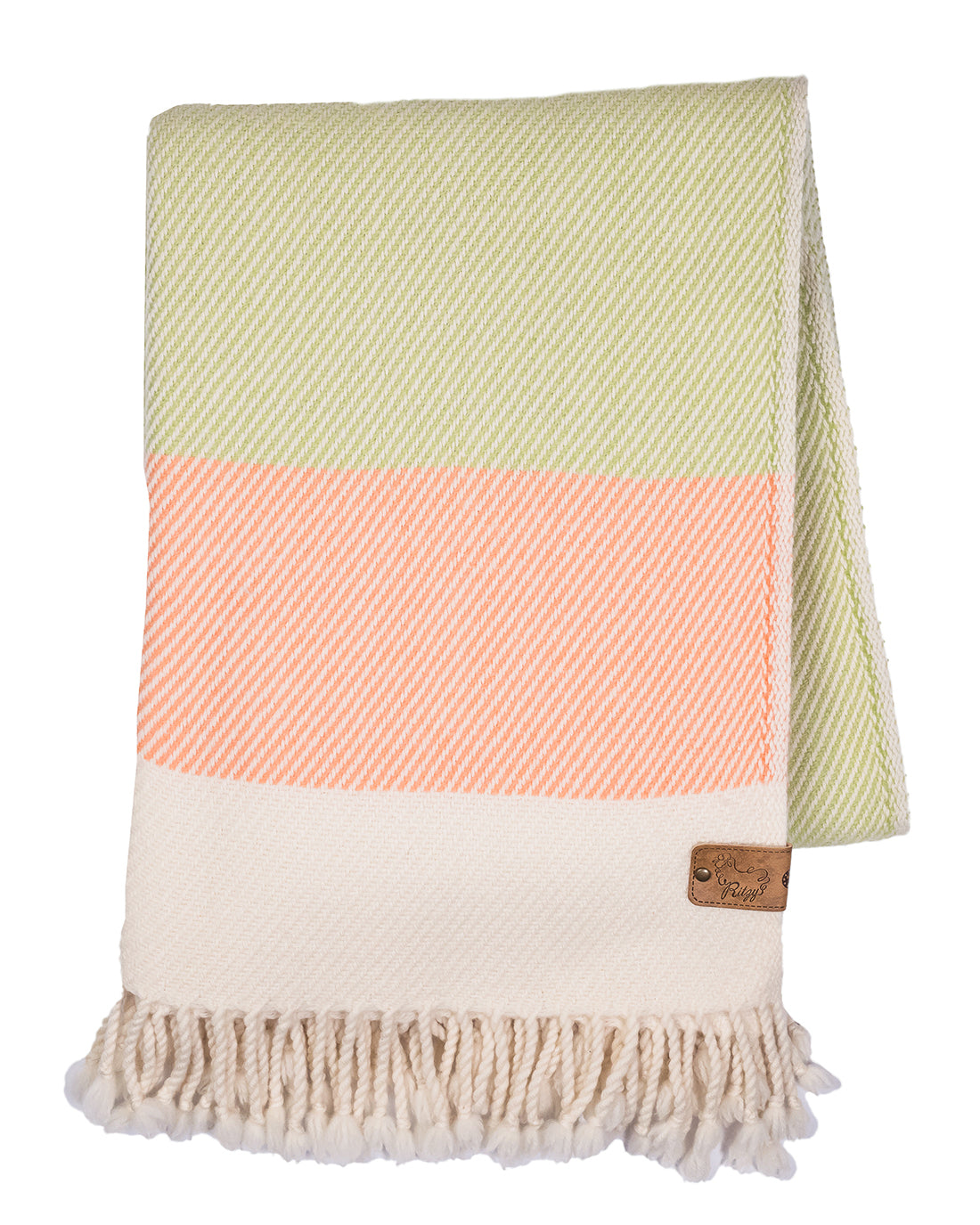 Solana Green Merino Wool Blanket