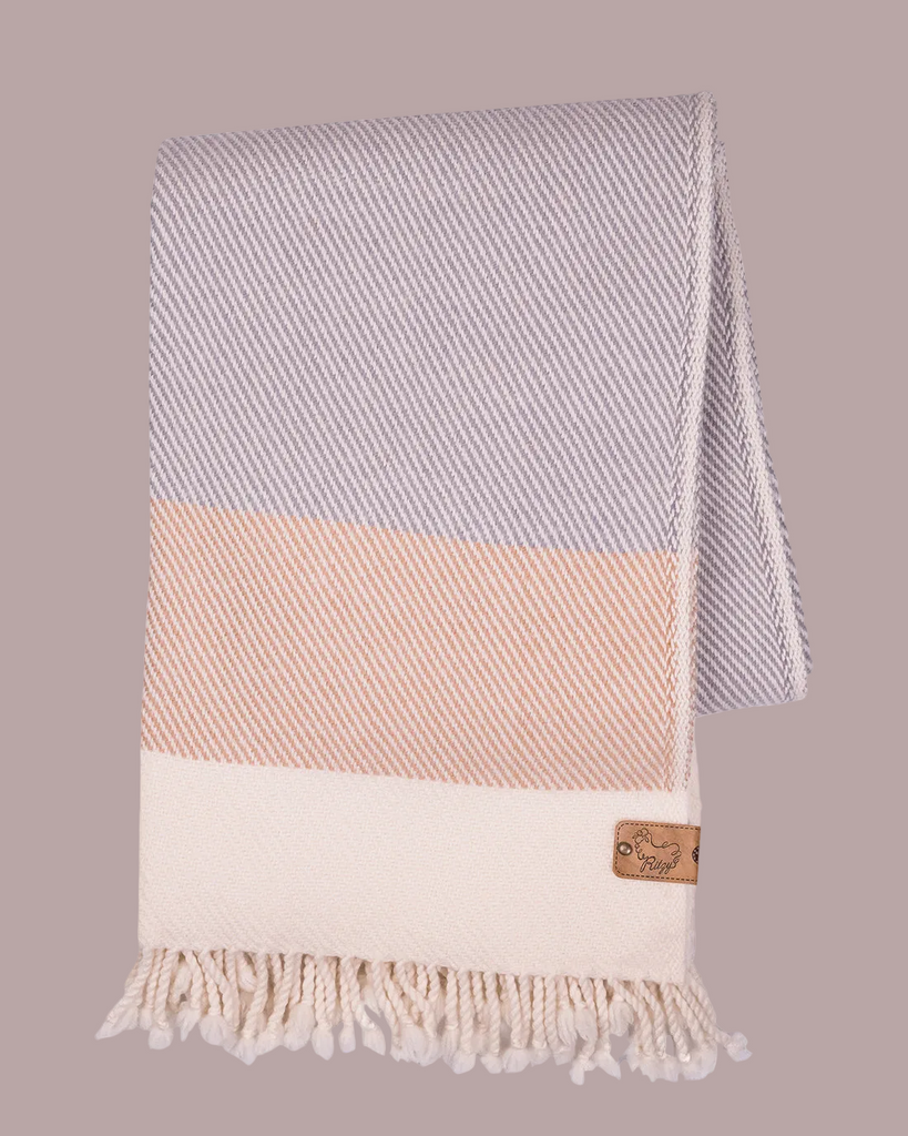 Solana Grey Merino Wool Blanket