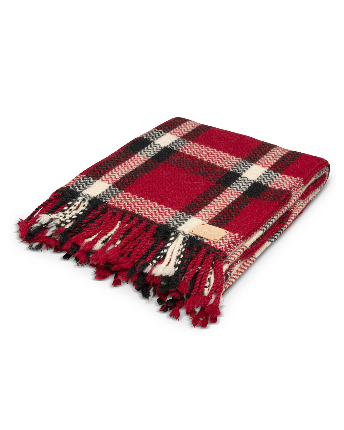 Sorin Red Plaid Wool Blanket