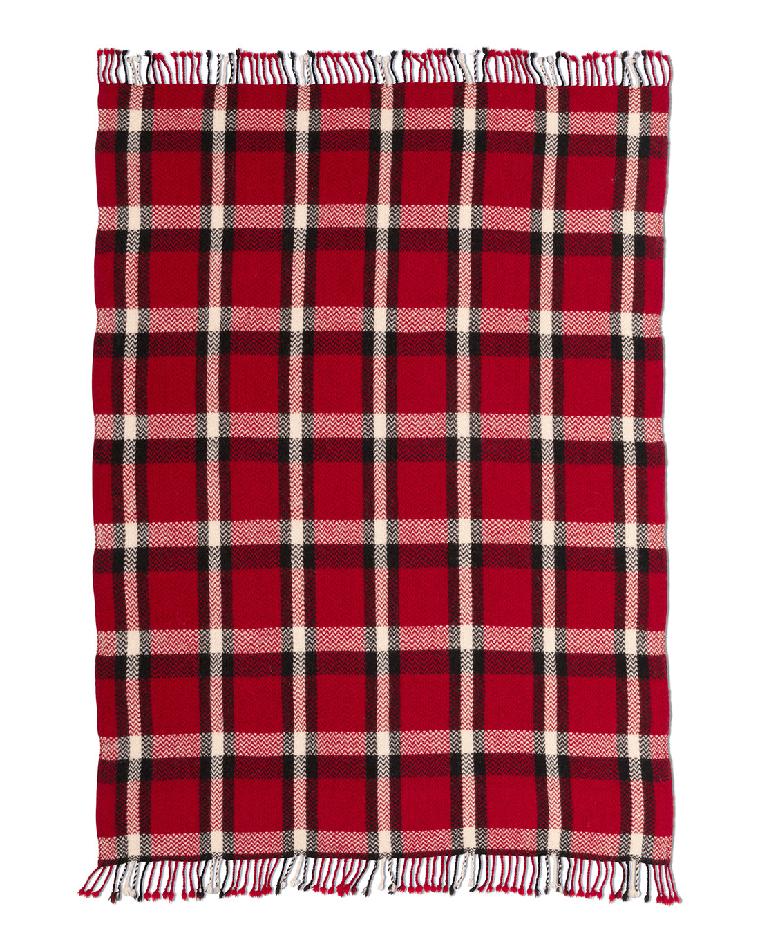 Sorin Red Plaid Wool Blanket