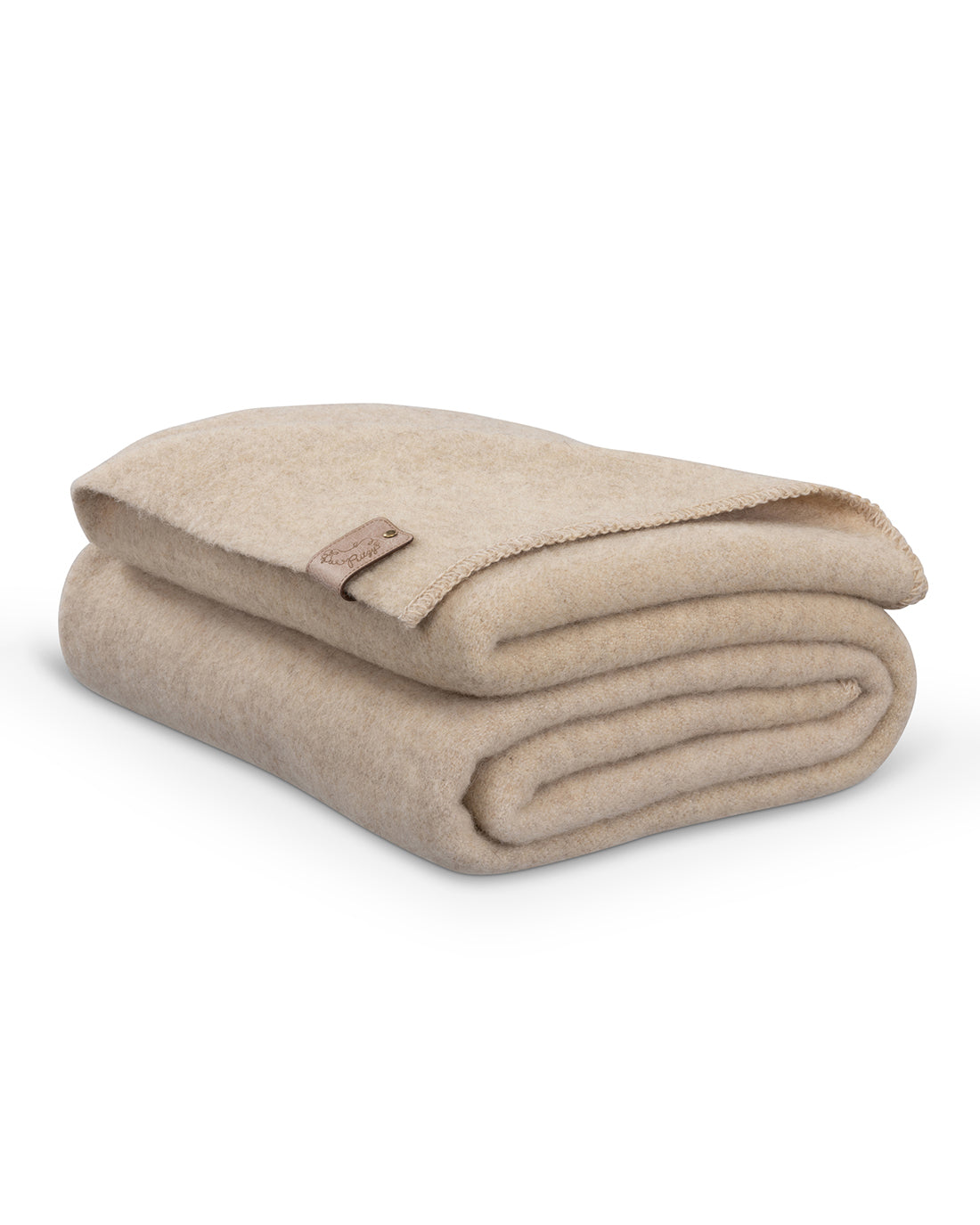 Lucero Heavy 100% Wool Blanket - Neutral Undyed Beige