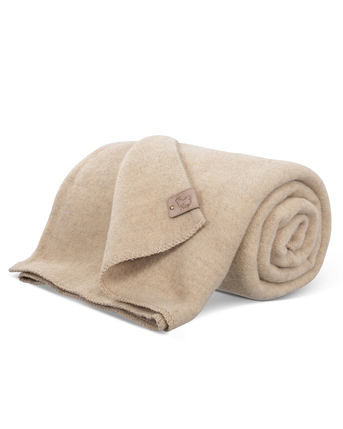 Lucero Heavy 100% Wool Blanket - Neutral Undyed Beige