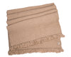 Nuria Camel Beige Honeycomb Wool Blanket