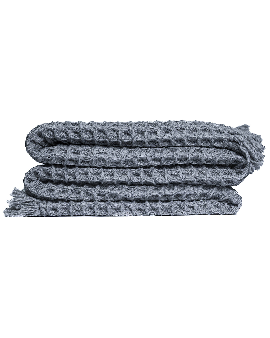 Nuria Grey Honeycomb Wool Blanket